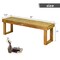 Costway 1/2 PCS 52" Outdoor Acacia Wood Dining Bench Chair Seat Slat with Bar